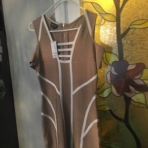 Bebe Dress cutouts NWT